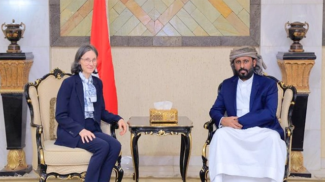 ​بن حبريش يبحث مع سفيرة فرنسا جهود السلام